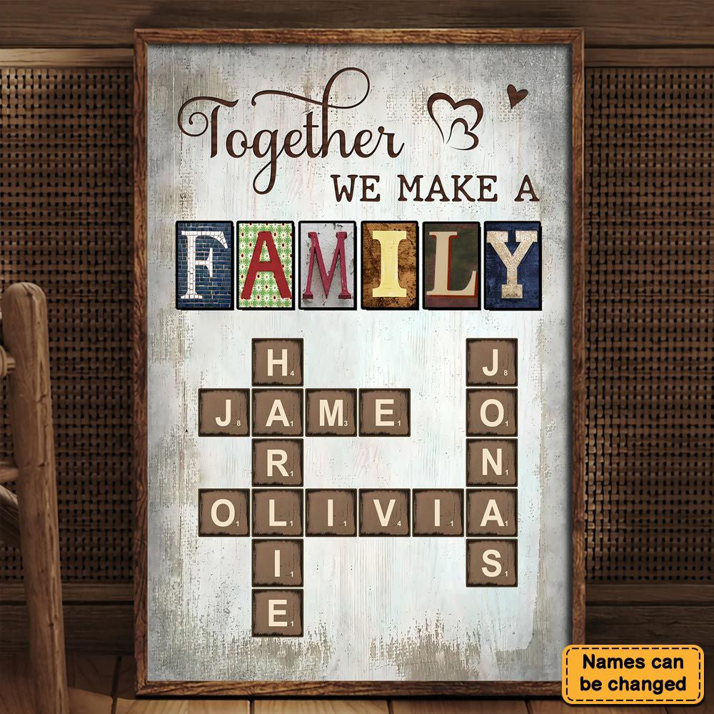 Personalized Family Crossword Art Poster