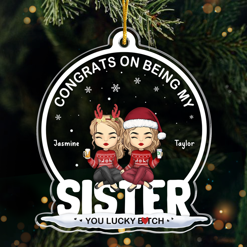 Personalized Christmas Gift For Bestie Best Friends Ornament