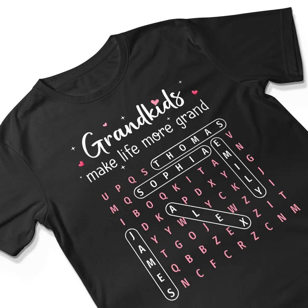 The Greatest Gift You Ever Know Word Search Puzzle Art - Personalized Shirt - Gift For Grandma