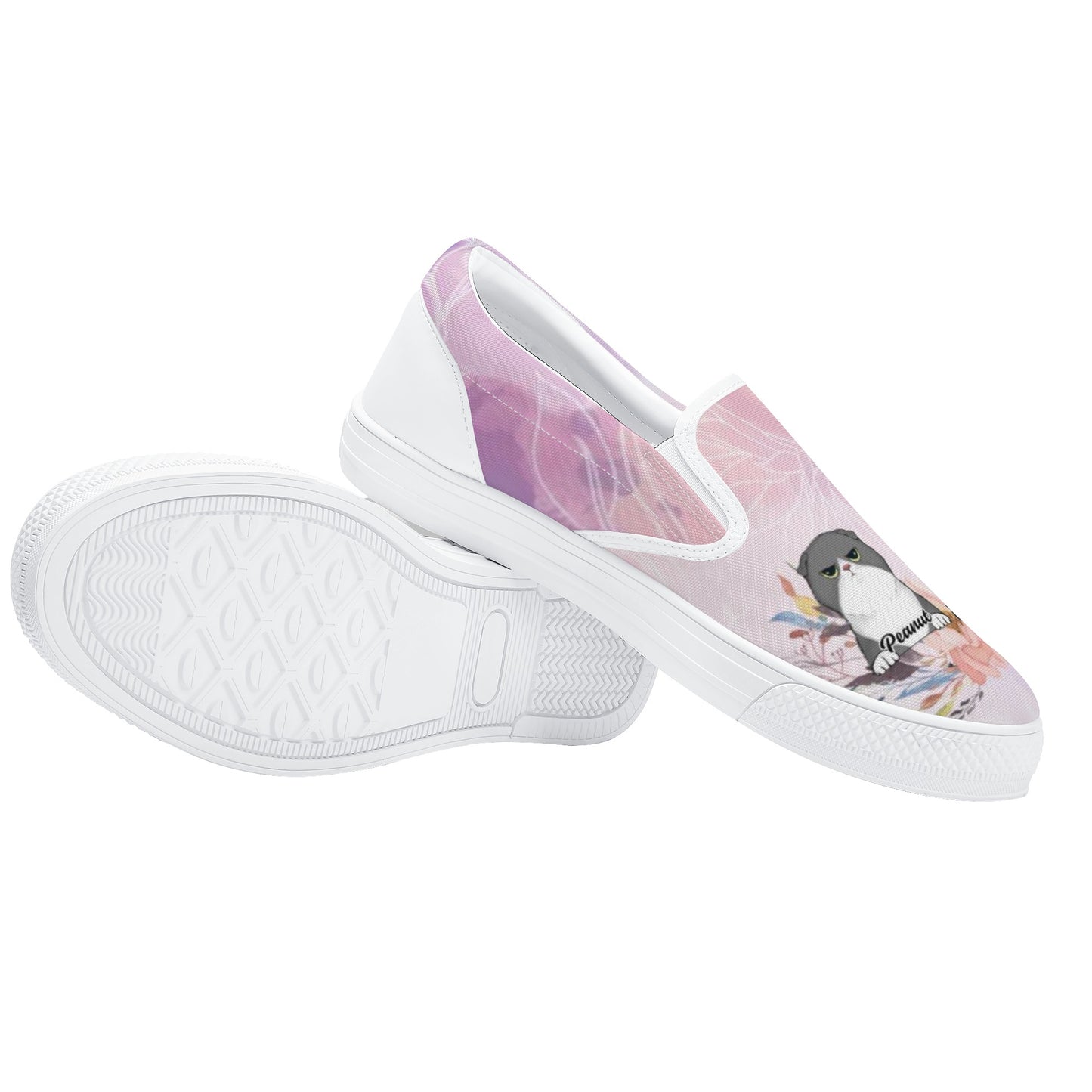 Personalized Dogs Cats Mom Custom Women's Slip On Shoes