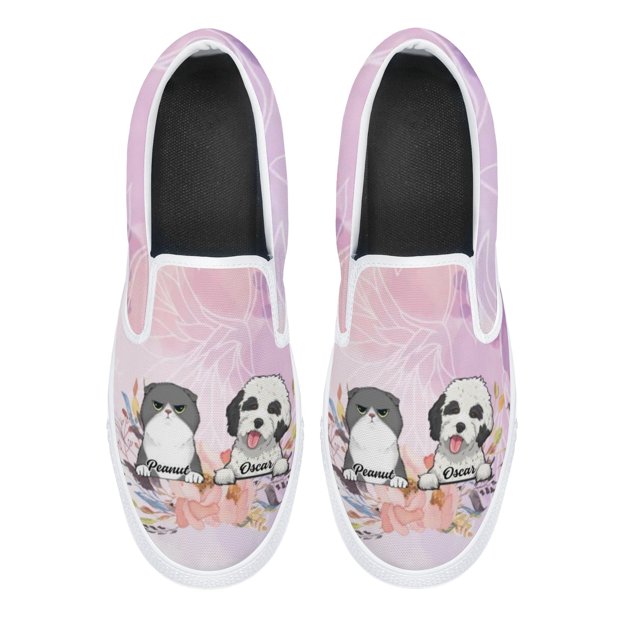 Personalized Dogs Cats Mom Custom Women's Slip On Shoes