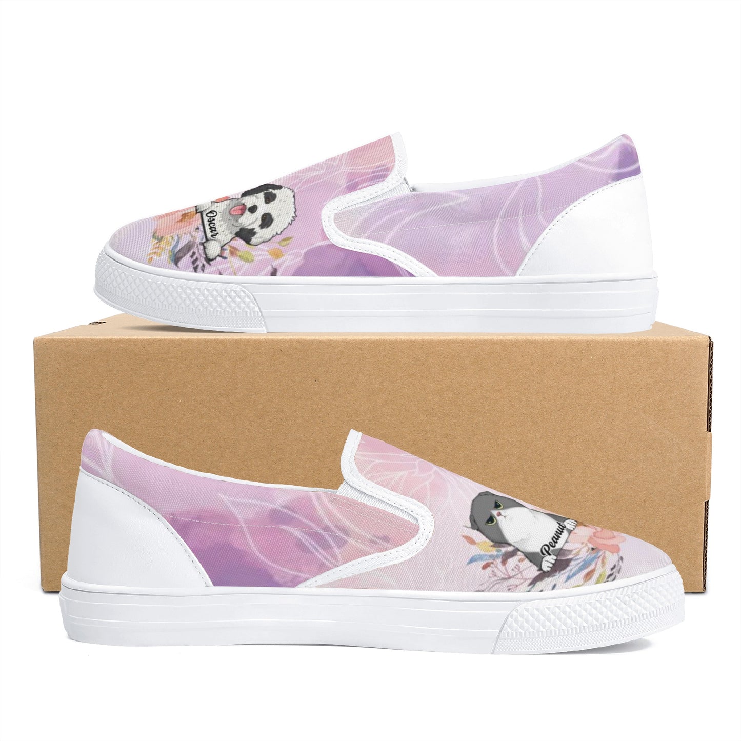 Personalized Dogs Cats Mom Custom Women's Slip On Shoes