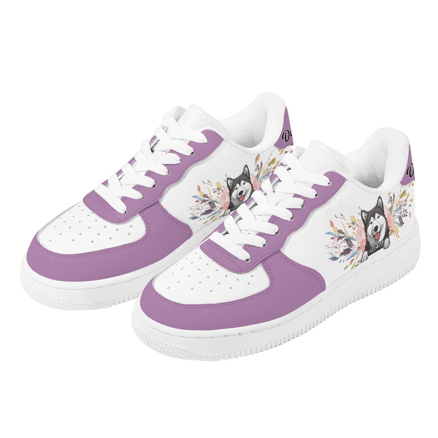 Personalized Dogs Cats Mom Dad Low Top Custom Leather Shoes