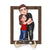 Dad Grandpa Hugging Kid Personalized 2-Layer Wooden Plaque
