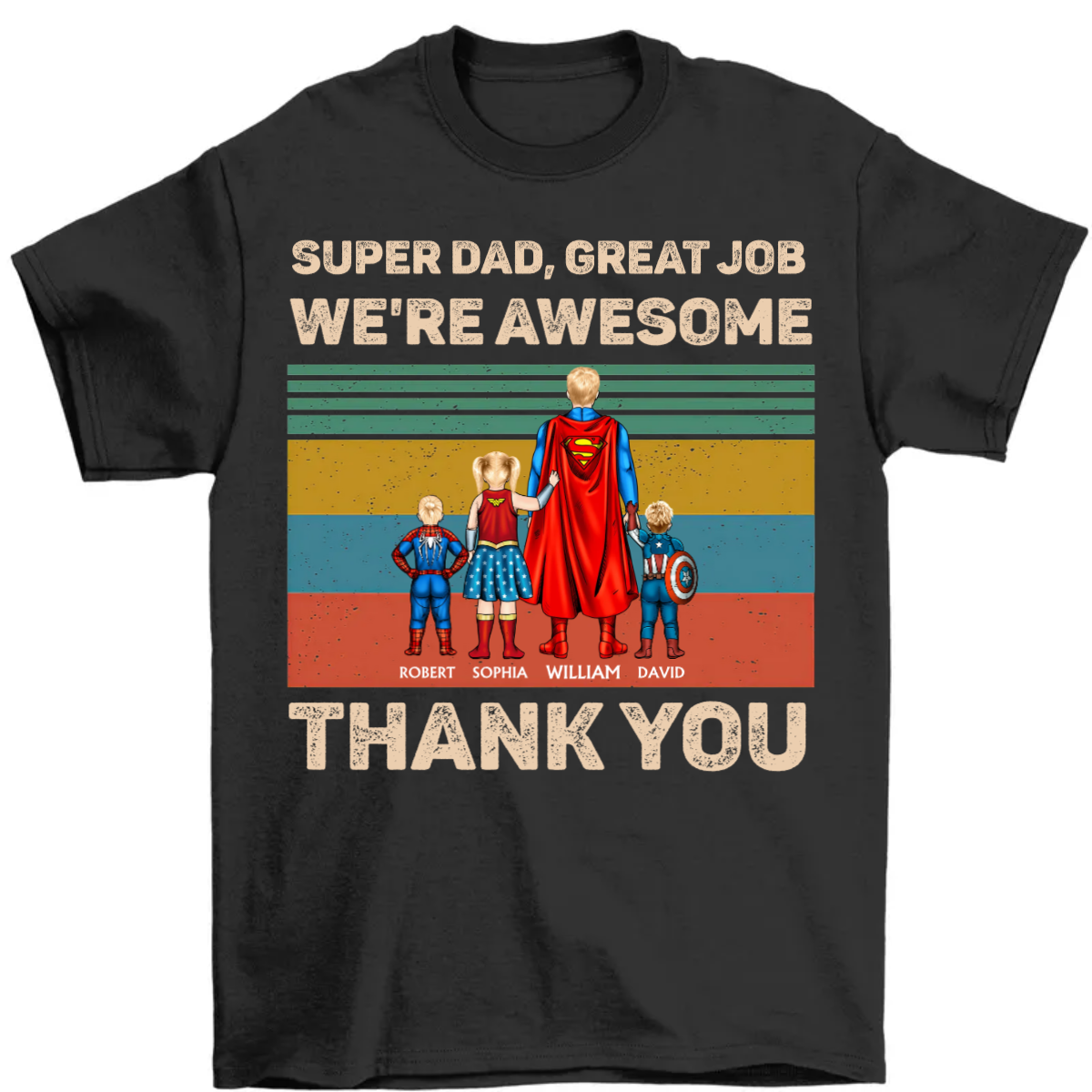Dear Dad We're Awesome Personalized Shirt, Gift For Father's Day Custom Shirt