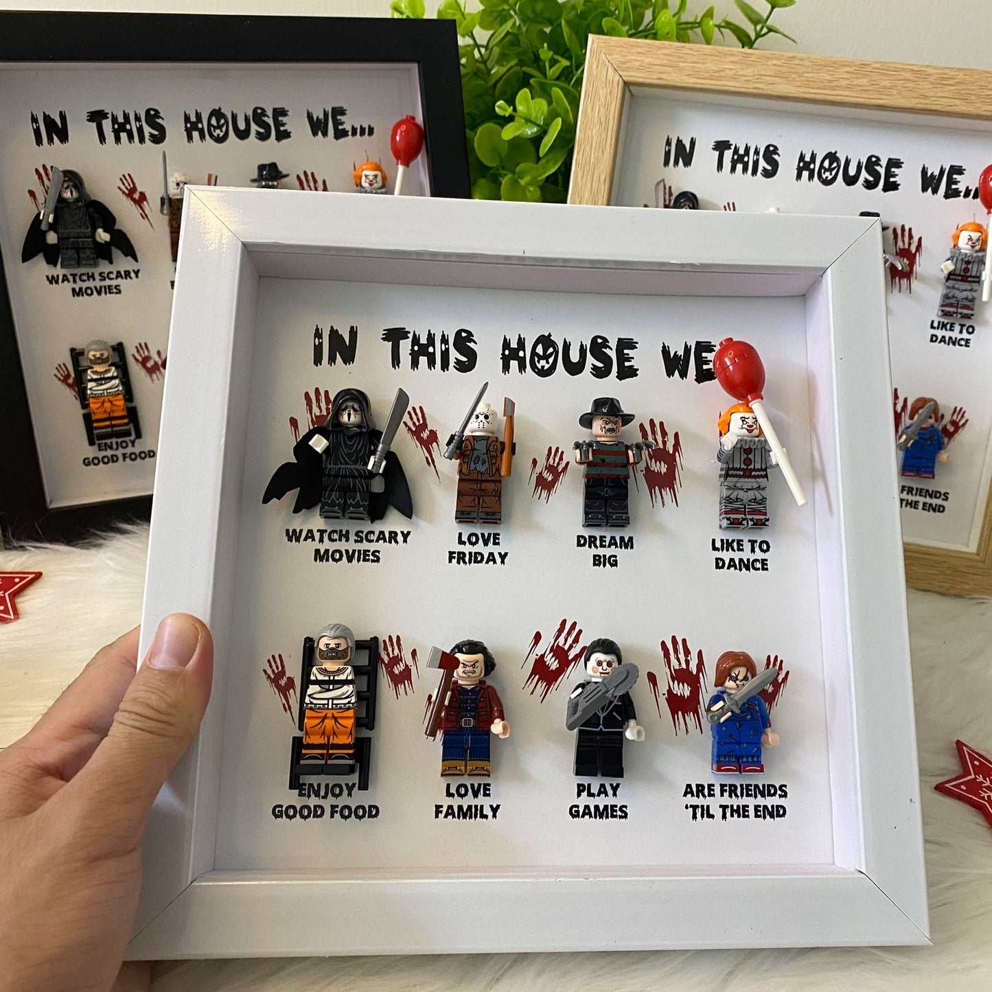 Halloween horror character frame, In this house we…, Halloween decoration, House of Horrors, Halloween gift, Halloween 2024