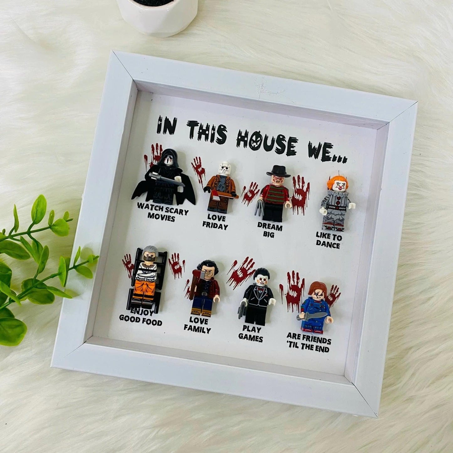 Halloween horror character frame, In this house we…, Halloween decoration, House of Horrors, Halloween gift, Halloween 2024