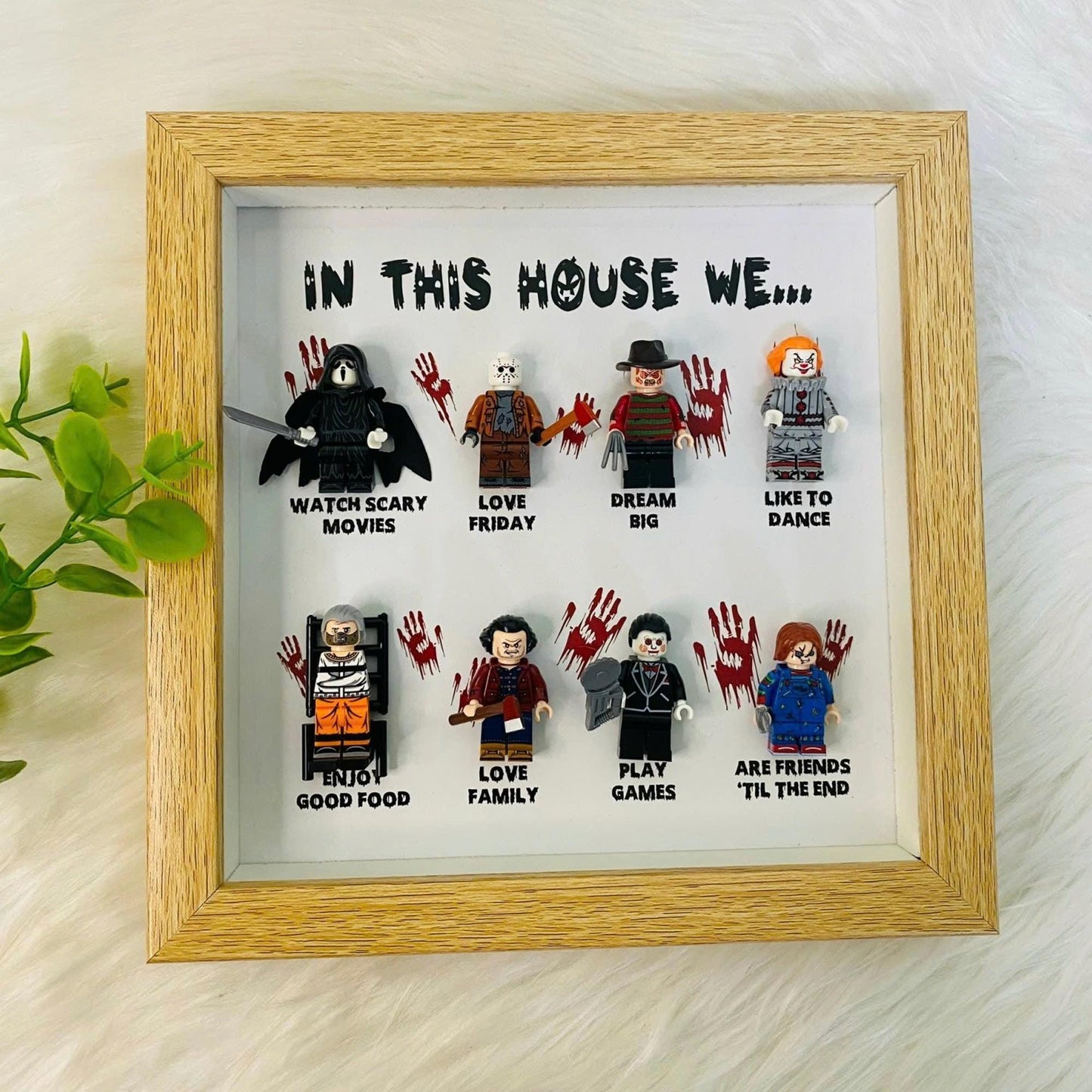 Halloween horror character frame, In this house we…, Halloween decoration, House of Horrors, Halloween gift, Halloween 2024