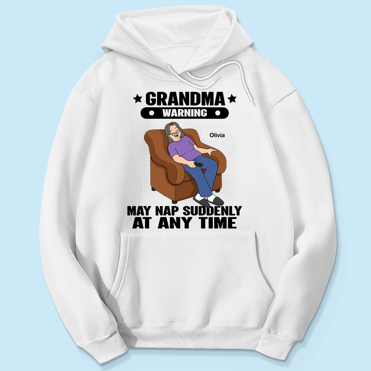 Grandma Warning May Nap Suddenly At Any Time Funny Gift For Grandma Personalized Shirt