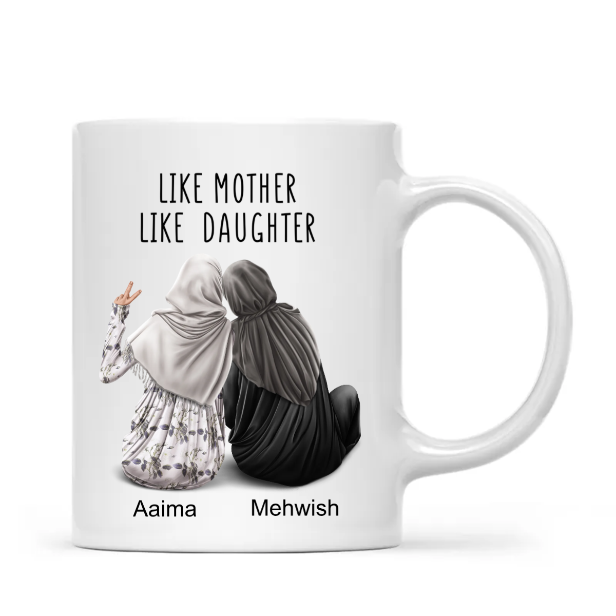 Muslim Like Mom Like Daughter Personalized Custom Mug