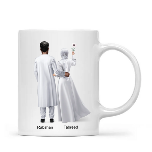 Muslim Couple, Muslim Pair, Wife and Husband Personalized Mug