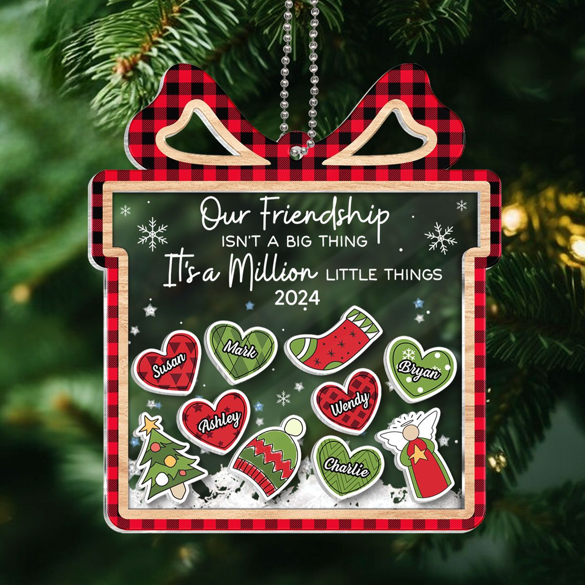 Our Friendship Is A Million Little Things Personalized Ornament, Christmas Gift For Besties, Best Friends, BFF