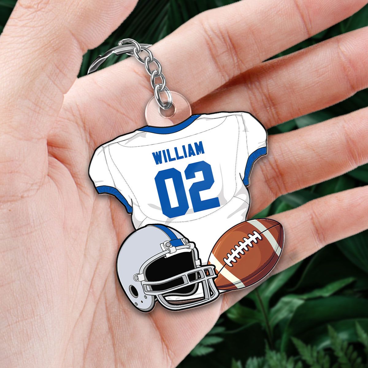 American Football Jersey Personalized Acrylic Keychain, Gift For Son, Husband