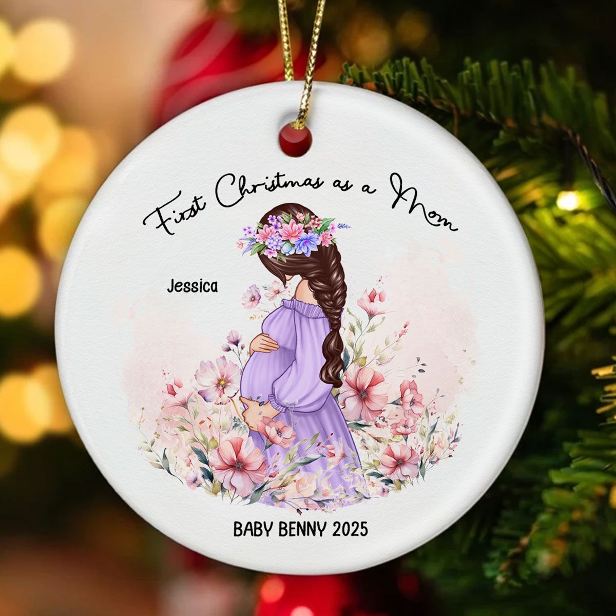 First Christmas as a Mom, Mom-to-Be Ornament, Baby Bumps first Christmas Gift