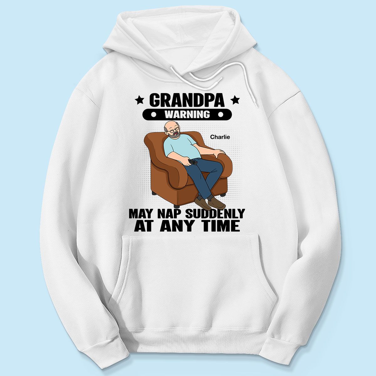 Grandpa Warning May Nap Suddenly At Any Time Funny Gift For Husband Dad Grandpa Personalized Light Color Shirt