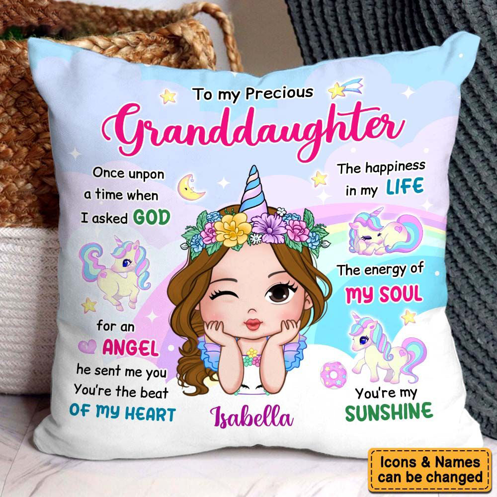 Personalized Gift For Granddaughter You Are My Sunshine Pillow