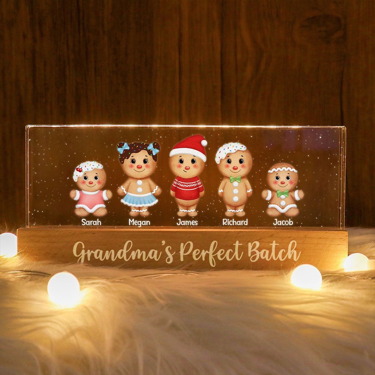 Grandma's Perfect Batch Acrylic LED Night Light, Personalized Christmas Gift For Grandmothers