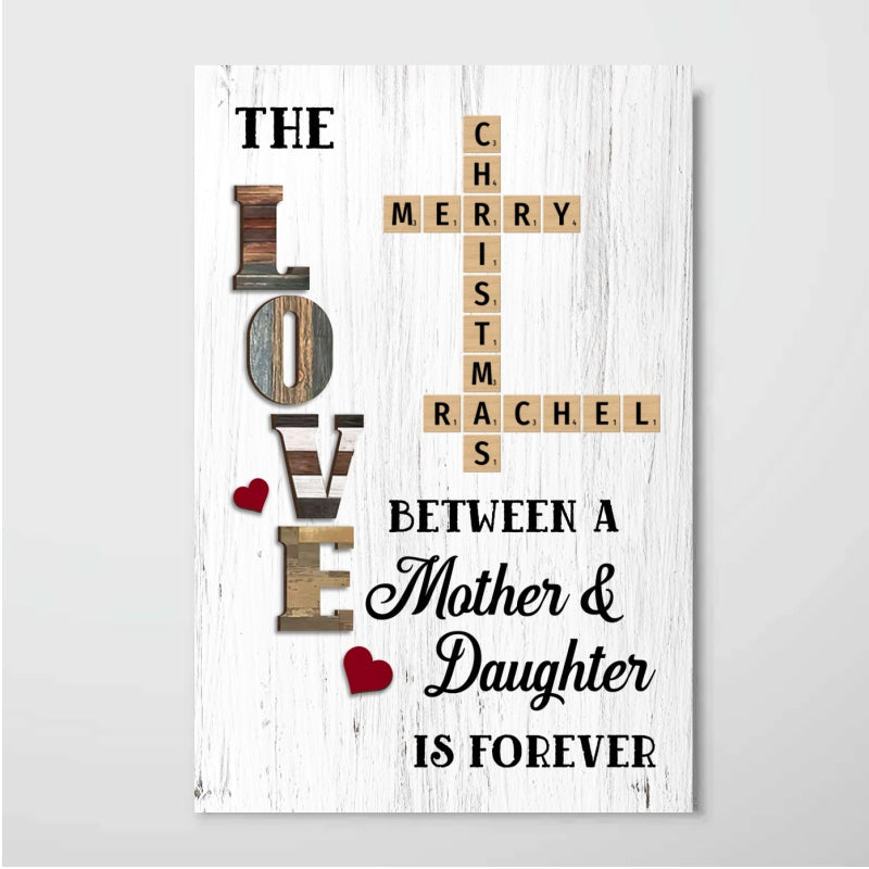 The Love Between Family Crossword Puzzle Art Personalized Poster