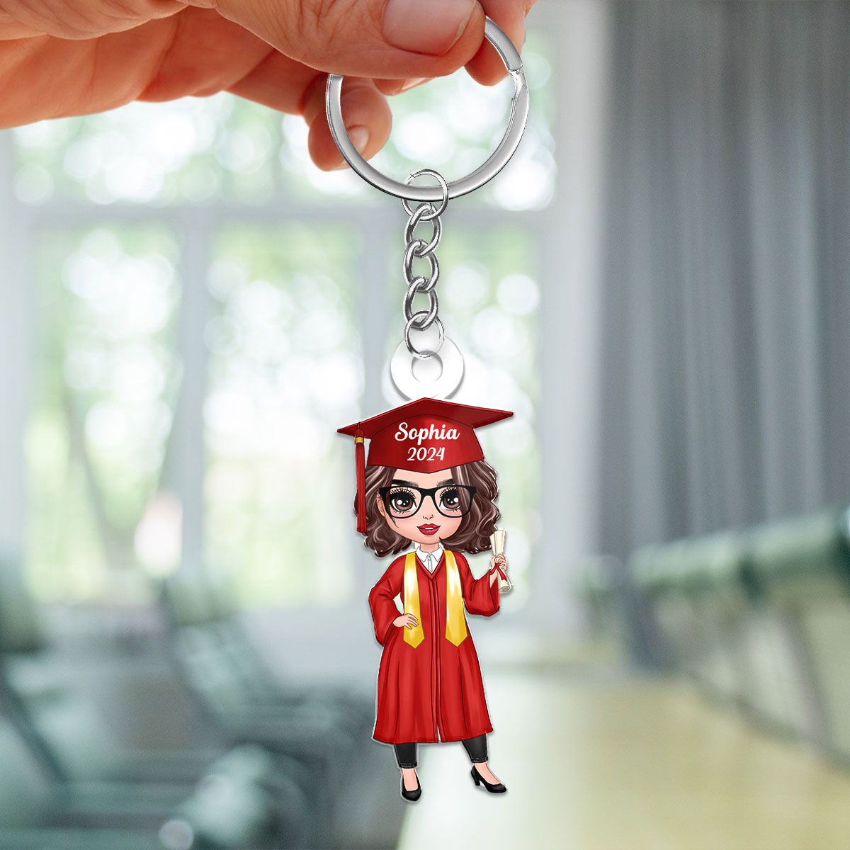 Class Of 2024 Senior Graduation Gift For Daughter Personalized Acrylic Keychain