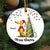 Quirky Christmas Dog Whimsical Funny Silly Pups Puppy Personalized Circle Ceramic Ornament