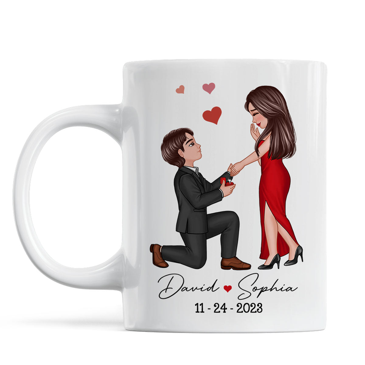 In My Engaged Era Couple Proposal Engagement Gift Personalized Mug