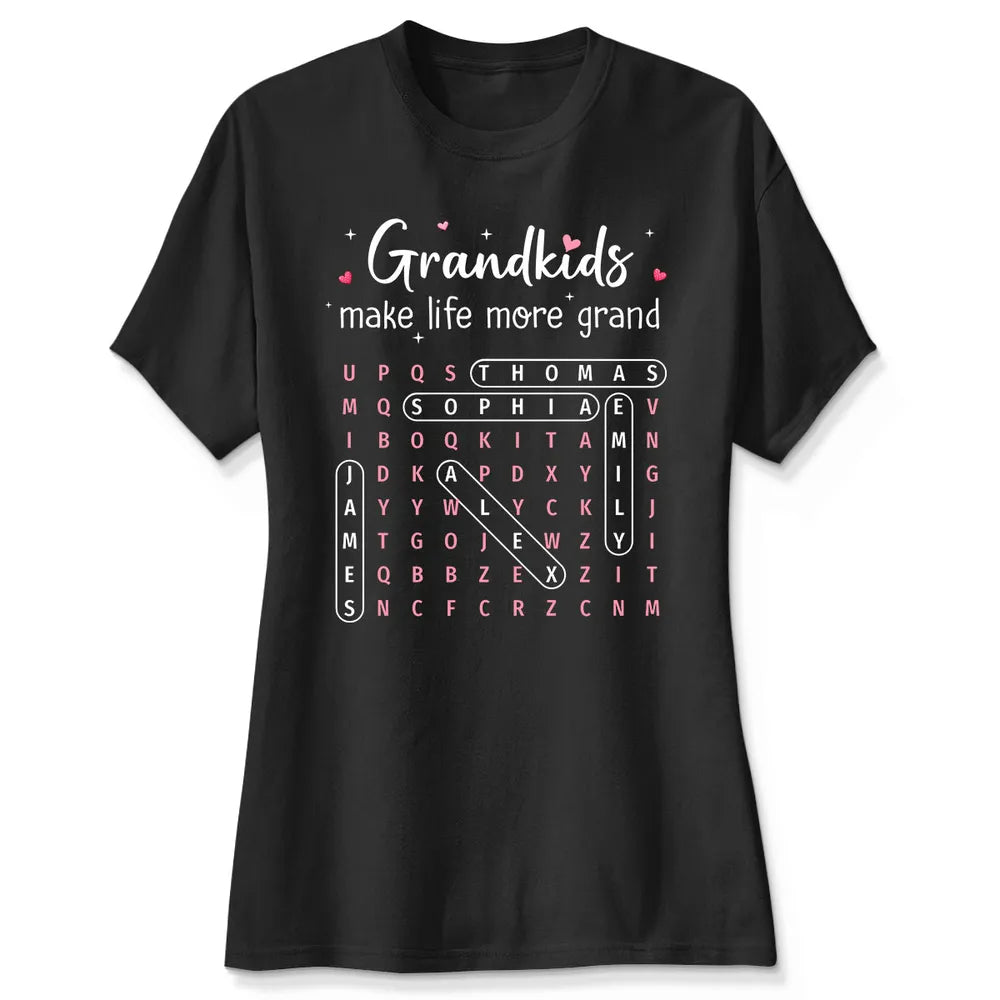 The Greatest Gift You Ever Know Word Search Puzzle Art - Personalized Shirt - Gift For Grandma