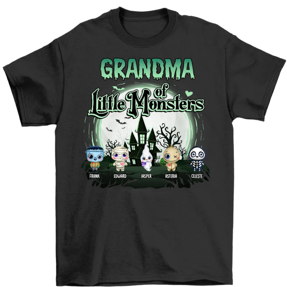 Grandma of These Little Monsters - Personalized Unisex T-Shirt - Gift For Grandma, Gift For Grandparents