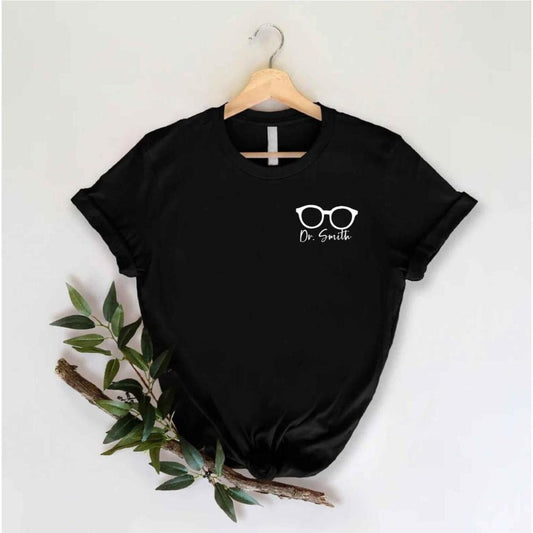 Custom Eyeglass Shirt, Personalized Optician Shirt, Named Gift Shirt For Optometry Student, Personalized Eye Doctor Shirt, Gift For Doctors