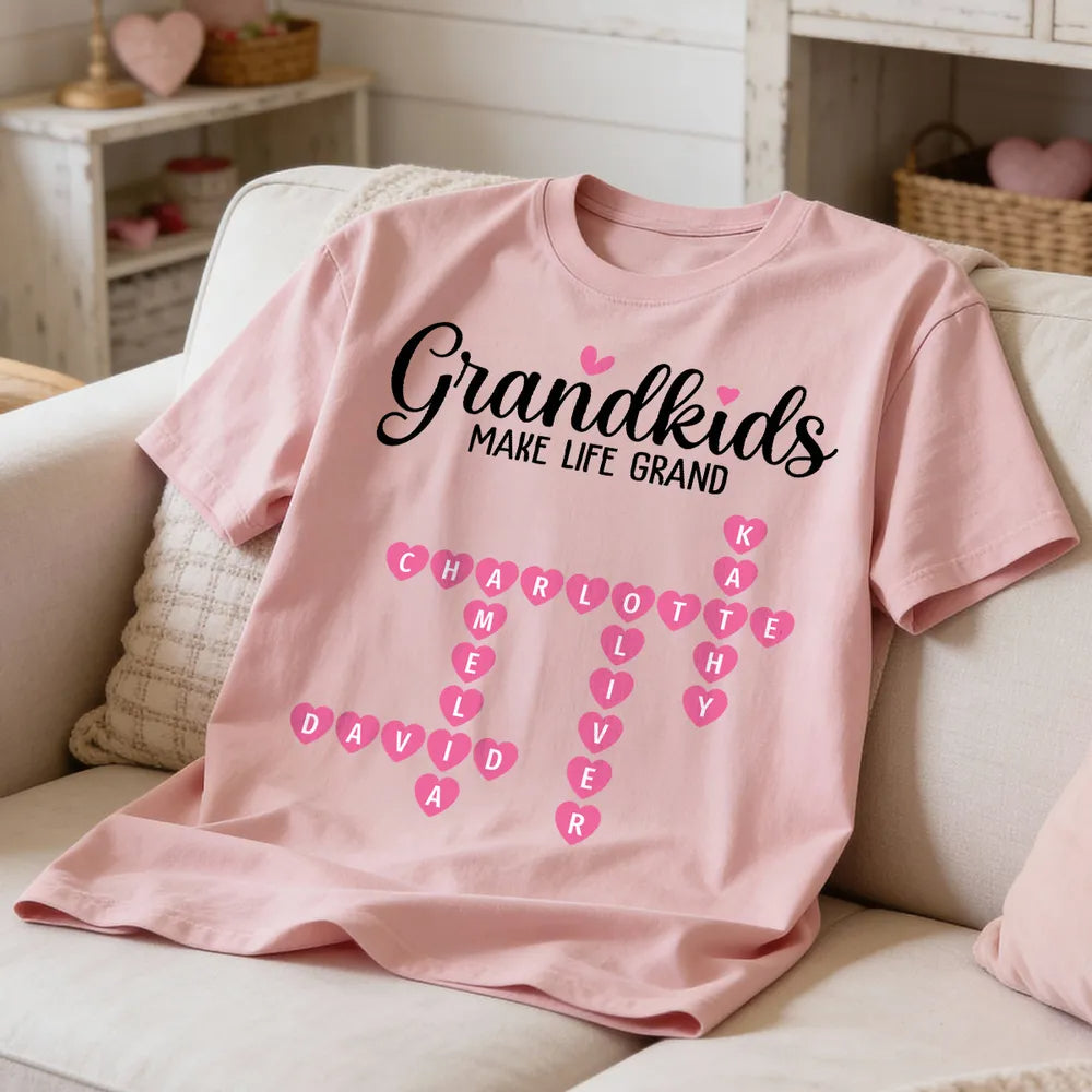 Favorite People Call Me Grandma Crossword Puzzle Art - Personalized Shirt - Mother's Day Gift For Grandma