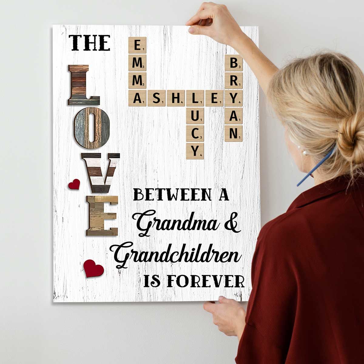 The Love Between Family Crossword Puzzle Art Personalized Poster