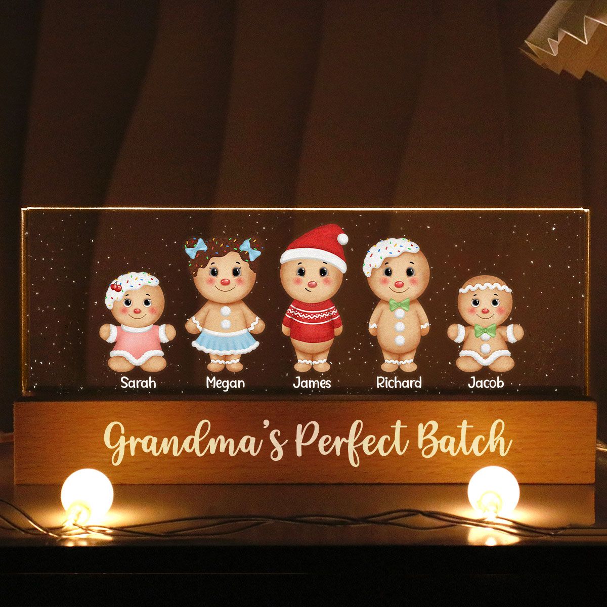 Grandma's Perfect Batch Acrylic LED Night Light, Personalized Christmas Gift For Grandmothers