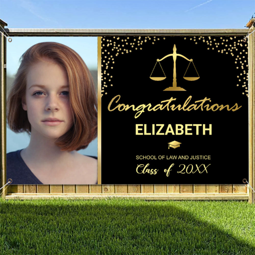 2022 Law School Photo Graduation Party Banner