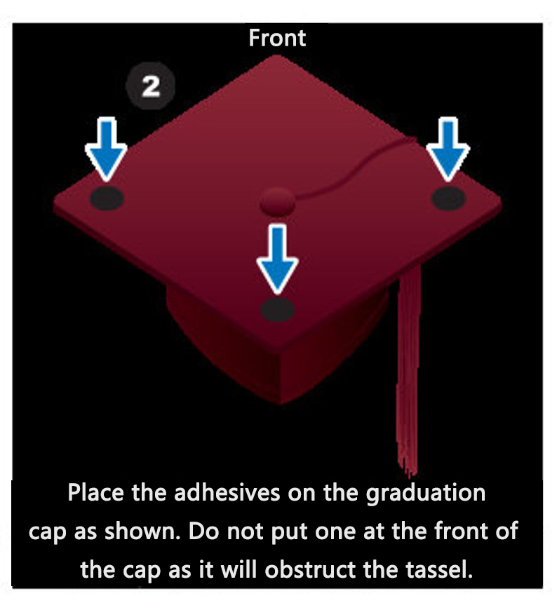 Black Graduation Cap Topper