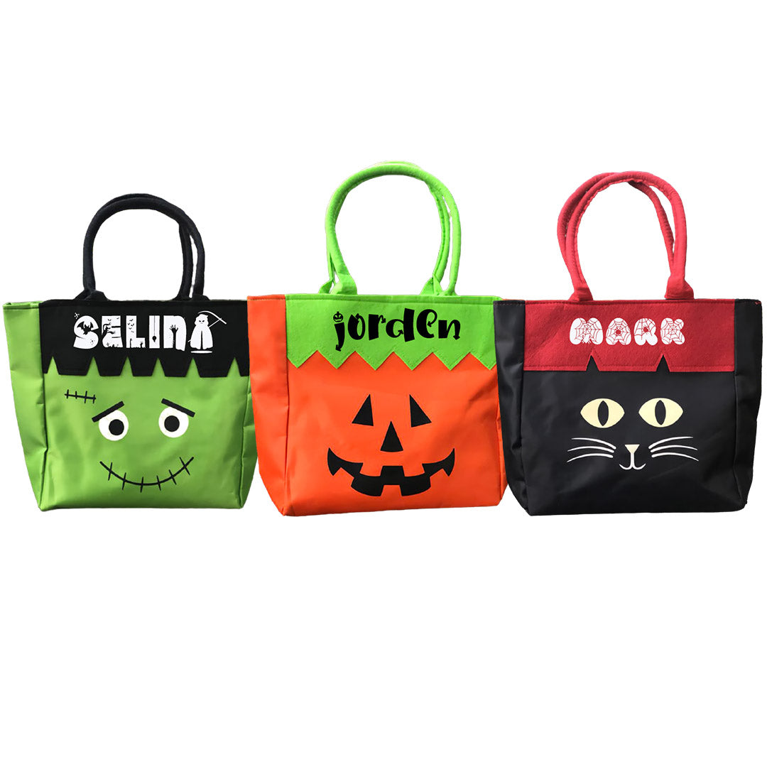 Halloween Bag Girl or Boy Kids Personalized Halloween Bag Trick or Treat Bag Trick'R'Treat Candy Bag Candy Basket Halloween Bags