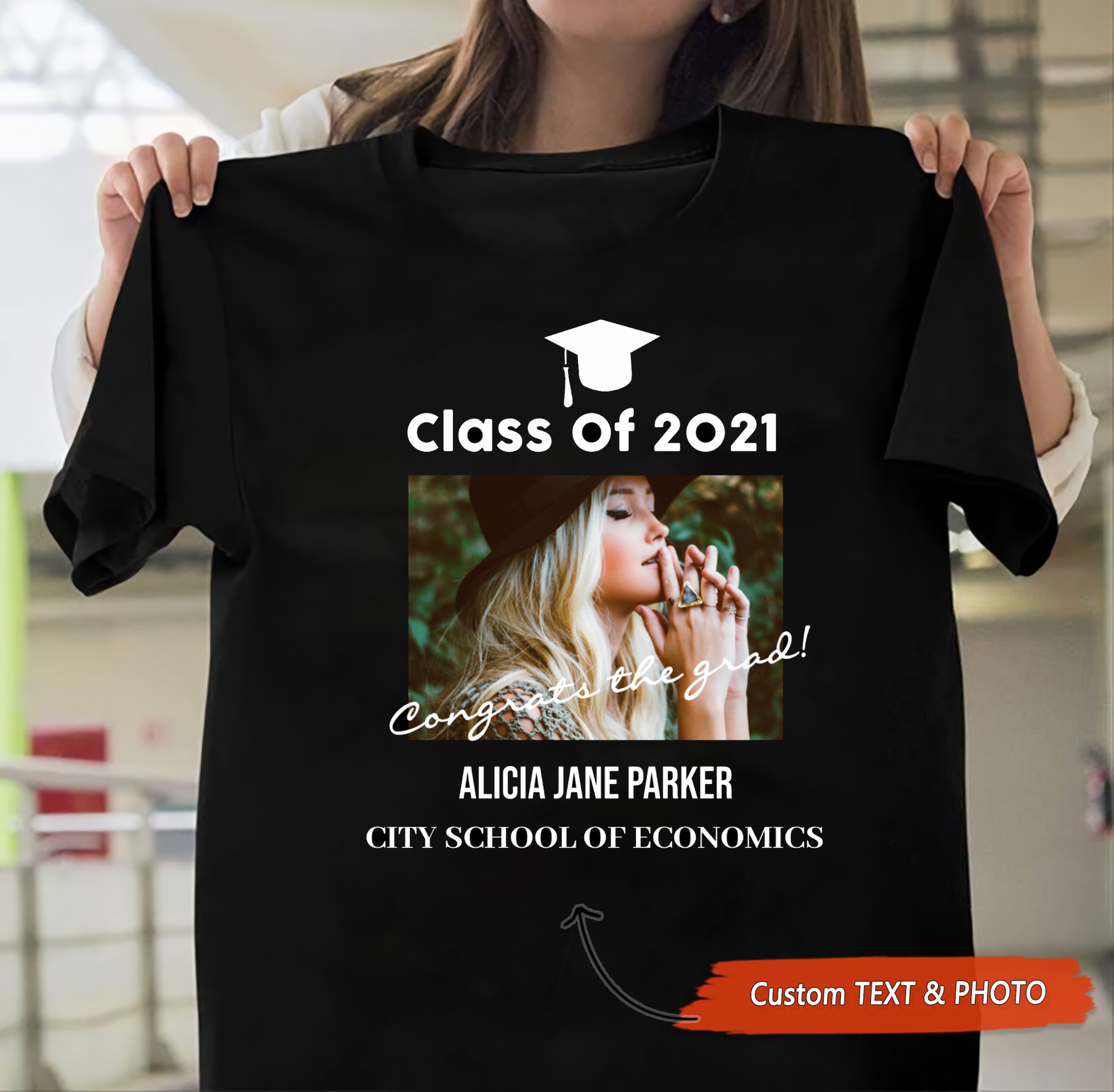 2022年写真卒業生おめでとう卒業生スクリプトTシャツ