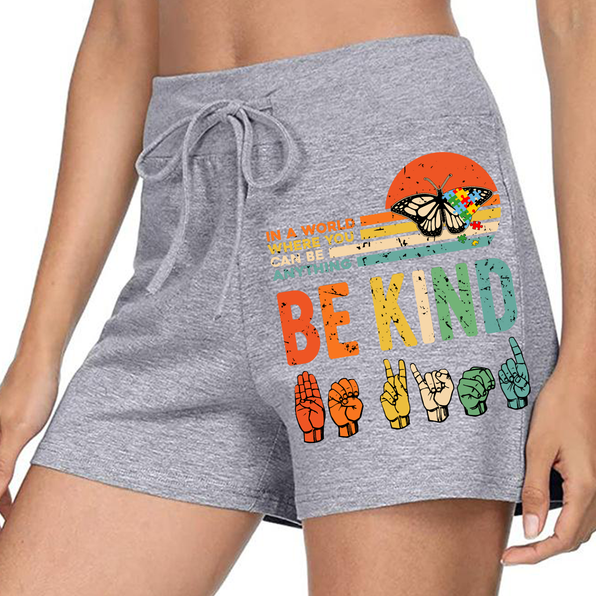 Be Kind Patterned Shorts