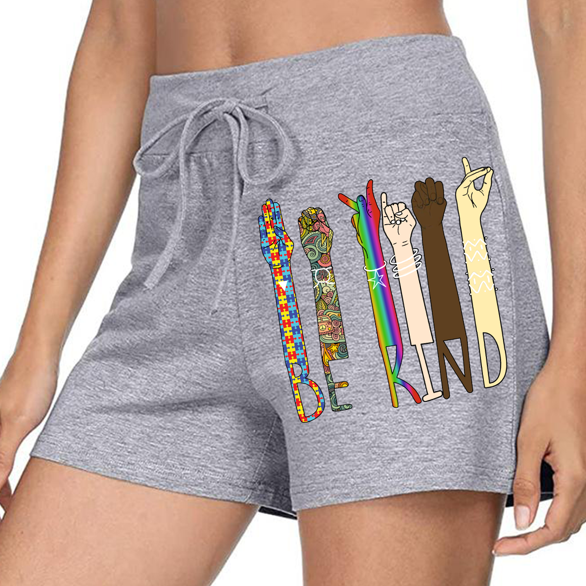 Be Kind Patterned Shorts