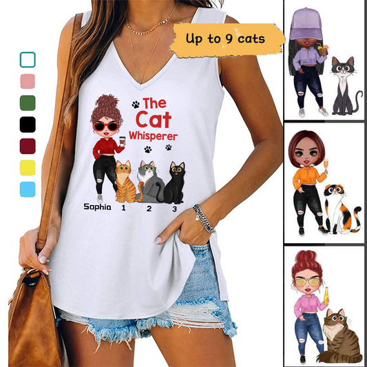 The Cat Whisperer Doll Girl Personalized Tank Top