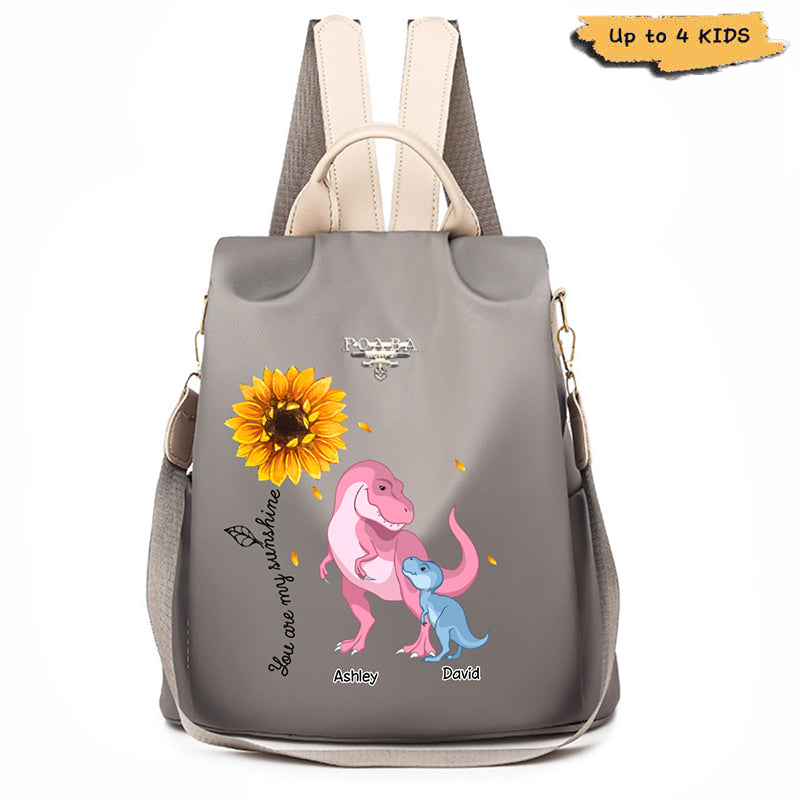Dinosaurs You Are My Sunshine Personalized Backpack