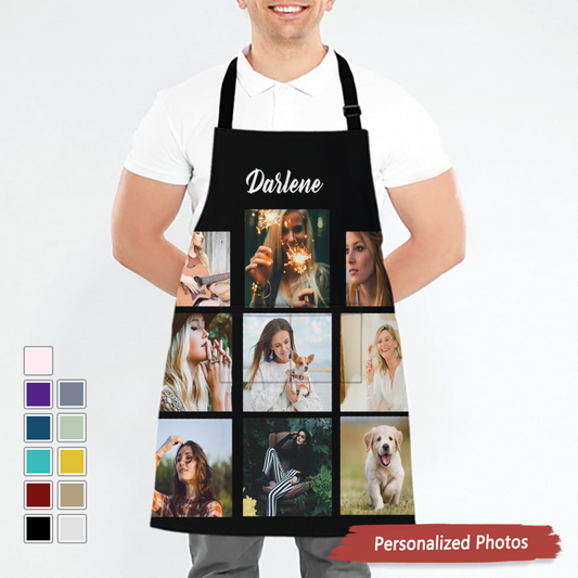 Personalized Family Photo Collage Name Apron