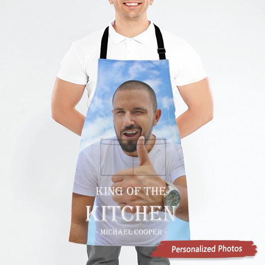 Modern King of the Kitchen Photo | Name Apron