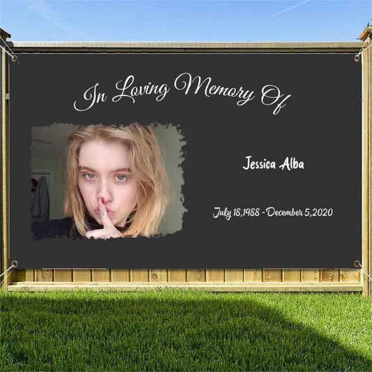 In Loving Memory Upload Photo Always In My Heart Personalized Banner