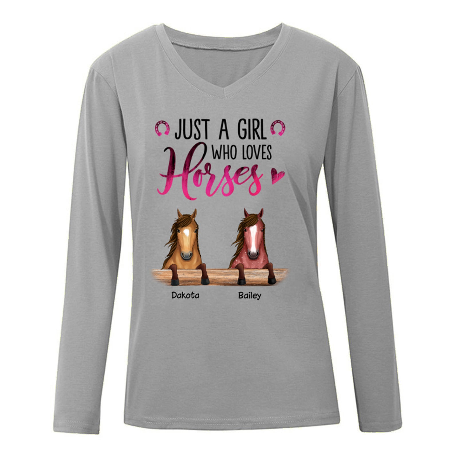 You Had Me At Neigh Peeking Horse Personalized Long Sleeve Shirt