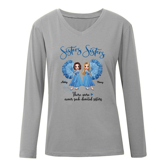 Sisters Sisters Doll Besties Christmas Personalized Long Sleeve Shirt