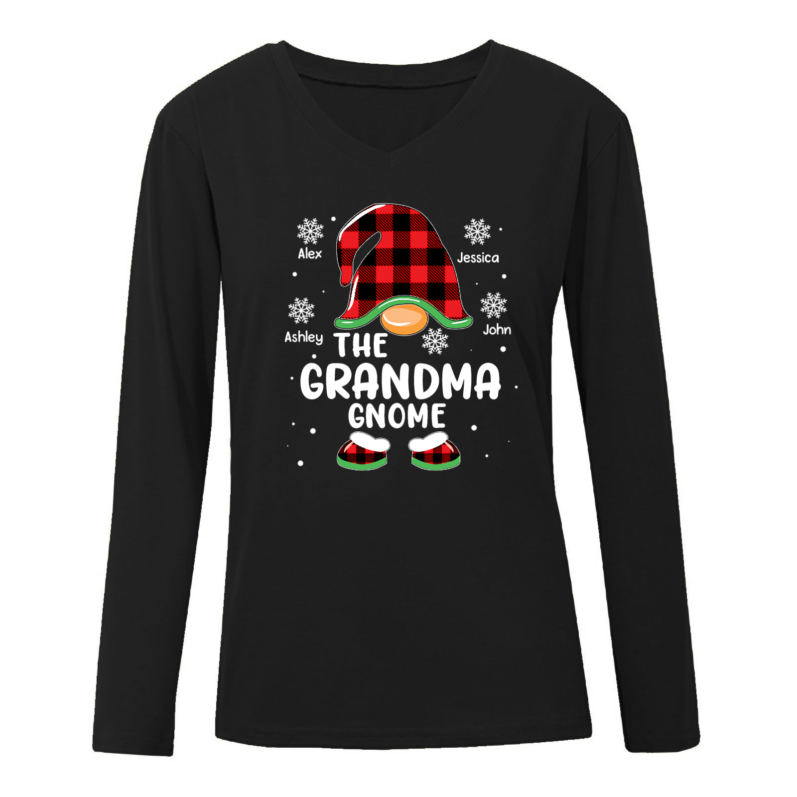 Christmas Gnome Family Personalized Long Sleeve Shirt