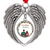 Couple Anniversary Date Holly Branch Christmas Zinc Alloy Ornaments