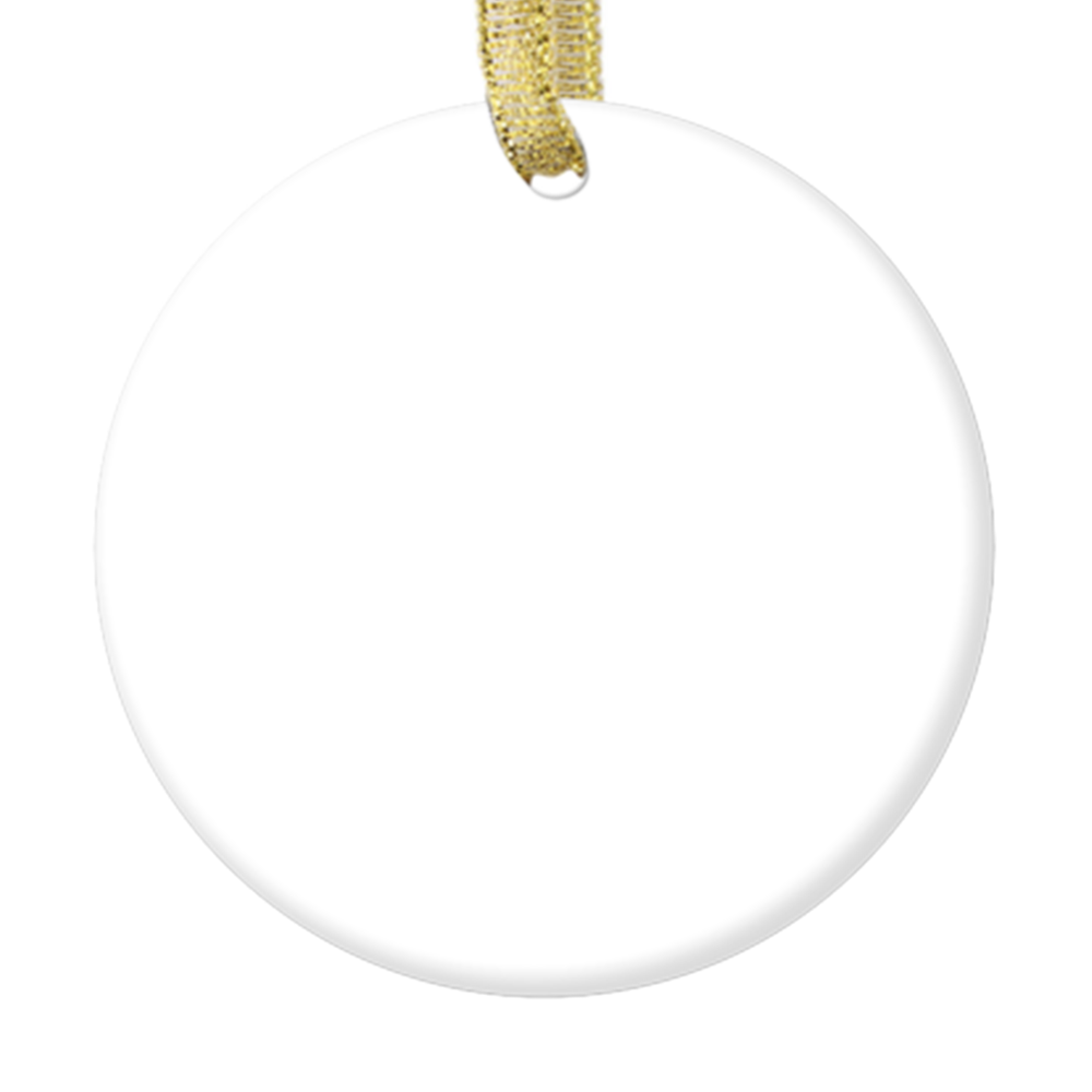 Cardinals Pine Branch Personalized Circle Ornaments