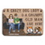 Husband And Wife A Crazy Dog Lady And A Grumpy Old Man Live Here - Gift For Couples - Personalized Custom Doormat