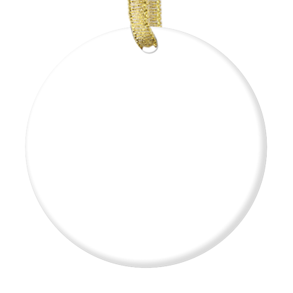 Always With You Holly Branch Memorial Personalized Circle Ornament