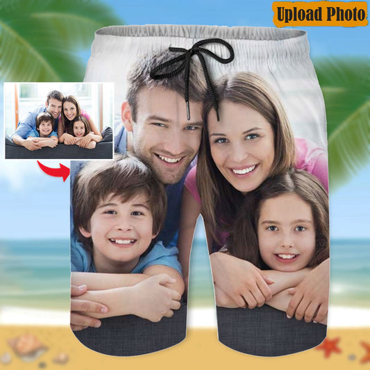 Personalized Photo Men's Swim Trunks